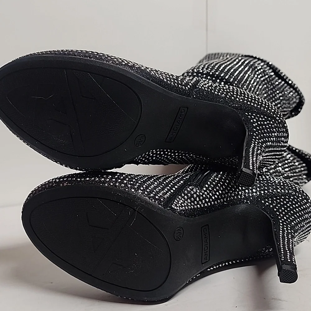 Andiamo black & silver boots 5